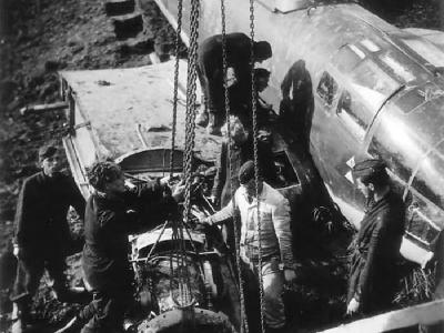 Partially stripped He111 KG26 1940 Banak Norway 2