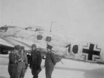 Heinkel He 111 of KG 27 winter camo Banak Norway