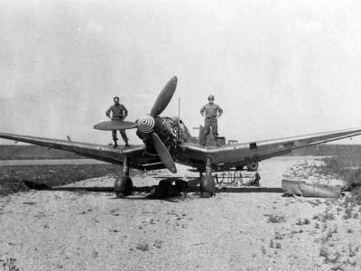 Captured German Ju87 D Stuka dive bomber 1945