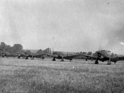 Ju 87 B of the II/StG 77 Bouchy near Evrecy August 1940 on start