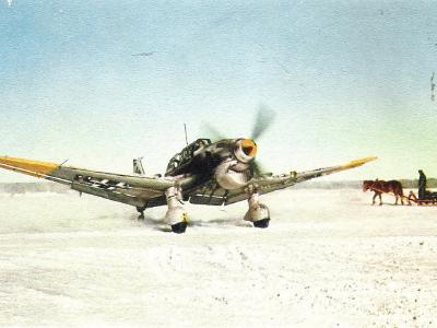 Junkers Ju 87 winter color photo