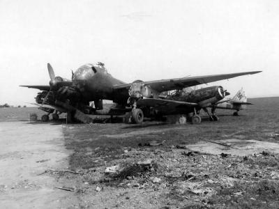Ju 188 A and Bf109 Erfurt Germany 1945