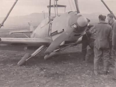 Me109E of 6/JG 27 after slight accident Balkans 1941 2