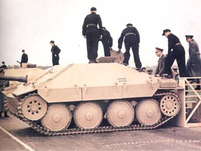 Hetzer during official presentation before Adolf Hitler – color photo