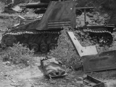 German tank destroyer Nashorn Knocked Out Near Cori Italy 1944