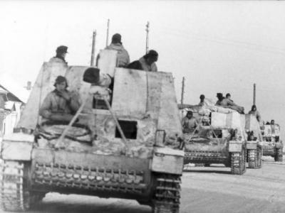 Hornisse Nashorn tank destroyers of 519th Schwere Panzerjager Abteilung eastern front Witebsk 1944