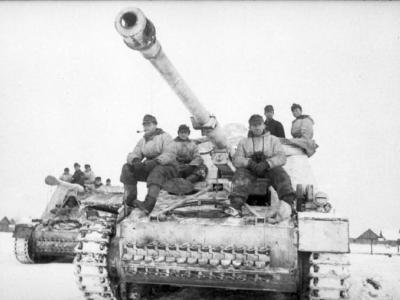 Hornisse Nashorn tank destroyers of 519th Schwere Panzerjager Abteilung eastern front Witebsk winter 1944