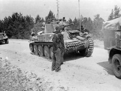 Panzer 38 (t) tank of the 12 Panzer Division