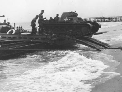 Panzer I of 2 Panzer Regiment training for Operation Seelowe Scheveningen Holland 1940