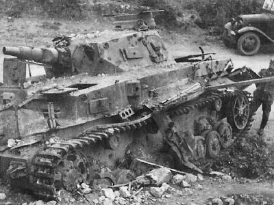 Panzer IV destroyed in France 1940