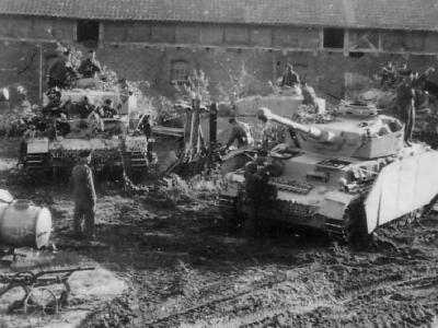 Panzer IV tanks of the 23rd Panzer Division Hungary 1945