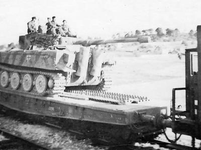 Tiger tank of the schwere panzer abteilung 503. France 1944 rear