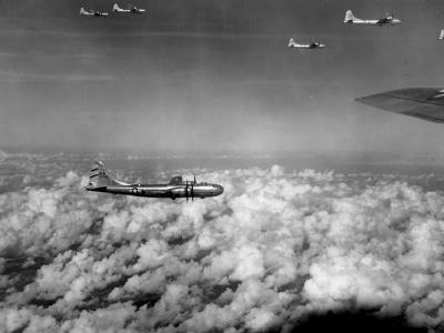 468th bomb group B-29 Superfortress Formation over Rangoon Burma November 1944
