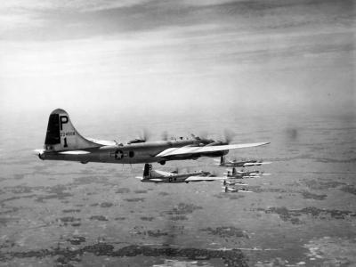 B-29 462nd formation over India in the fall of 1944 42-24506