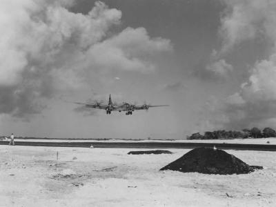 Boeing B-29 of 29th Bomb Group landing on Guam 3