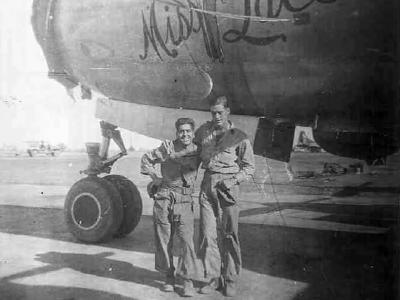 Boeing B-29 Superfortress bomber Miss Lace nose art