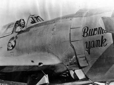 Lt. Wharton Moller in the cockpit