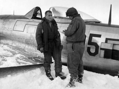 P-47D-28 Thunderbolt „Bubbletop” pilot Charles Klein saved by 6th AD, Battle of Bulge
