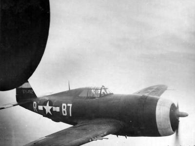 Republic P-47D-11 Thunderbolt 42-75452 B7-R, pilot 1lt Vernon R. Richards of the 374th FS, 361st FG