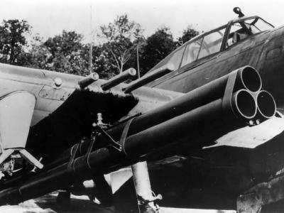 P-47 Thunderbolt of the 353rd Fighter Group fitted with rocket launchers