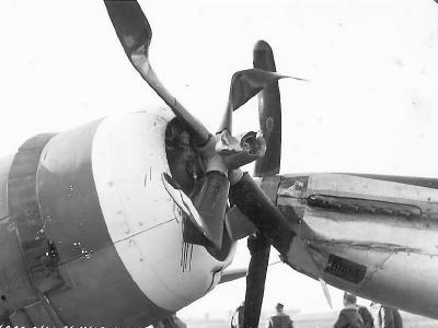 P-51C 43-25024 and P-47 42-74635 Crashed Into Each Other