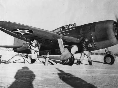 Pilot in Cockpit of Republic XP-47B Test Aircraft 1941
