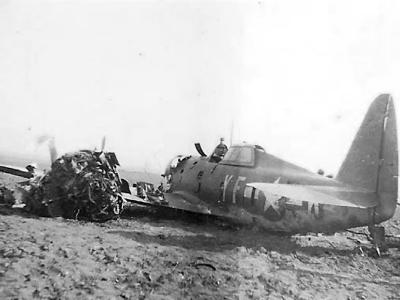 Shot Down P-47 Thunderbolt of the 355th Fighter Group, 358th FS