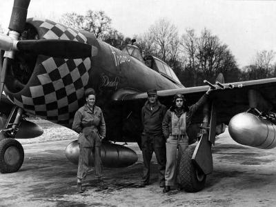 Lt George F. Perpente of the 351st FS, 353rd Fighter Group and his P-47