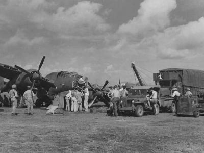 Crashed „Jap Batty” P-61A Black Widow, serial 42-5528 of the 6th Night Fighter Squadron