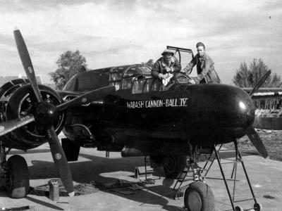 P-61A 42-5580 Wabash Cannon Ball IV of the 425th Night Fighter Squadron France