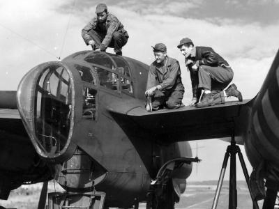 P-61 Black Widow 1944 9AF D-Day stripes