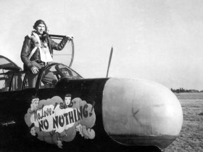 P-61 Black Widow No love no nothing nose art