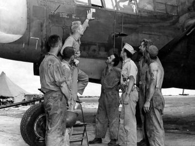 P-61 Black Widow of the 6th NFS and pilot 1Lt Dale F. Haberman