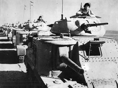 British Troops Man M3 Grant Mk I Tanks for Battle of Knightsbridge 1942