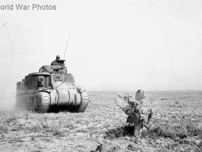 M3 Lee of the 1st Armored Division near Kasserine Pass Tunisia 1943