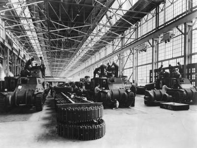 M3 Lee Tanks On Assembly Line at Chrysler Plant in Detroit