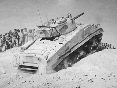 British M4 Sherman tank Middle East