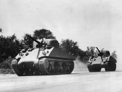 Early M4 Sherman Tanks on General Motors Proving Grounds