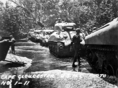 M4A1 Sherman Tanks Cape Gloucester Jungle