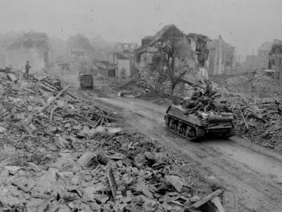 M4 Sherman 3rd Armored 104th Infantry Division Altenkirchen Germany March 1945