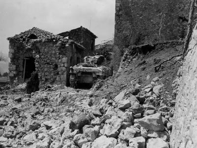 M4 Sherman 755th Tank Battalion in Monticelli Italy April 1944