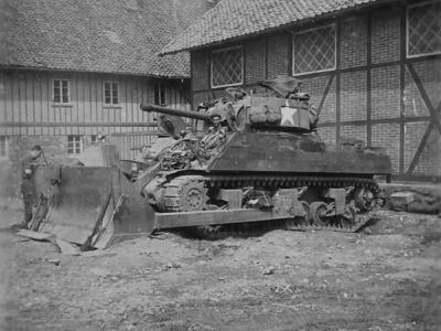 M4 Sherman Tank with Bulldozer Blade 8th Armored Division