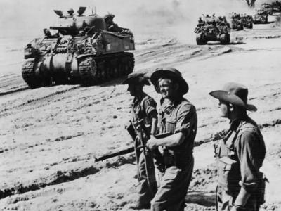 M4 Sherman Tanks Advance toward Meiktila Burma 1945