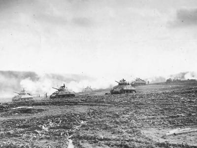 M4 Sherman Tanks Open Fire During Assault in Germany