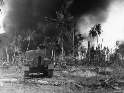 M4 Sherman and 7th Division Kwajalein 1944