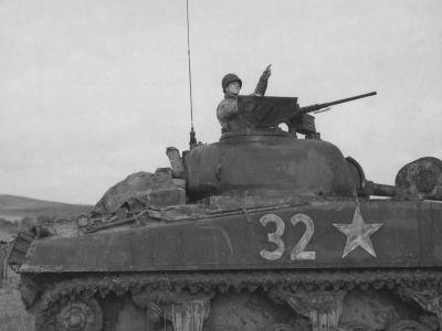 M4 Sherman number 32 in France October 1944