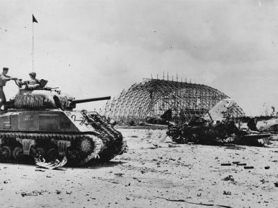 M4 Sherman tank on Peleliu 1944. Company A, 1st Tank Battalion USMC