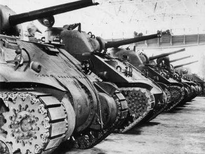 M4 Sherman tanks in Detroit Arsenal Tank Plant
