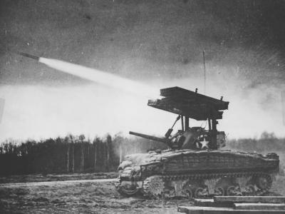 T34 Calliope in action 1945