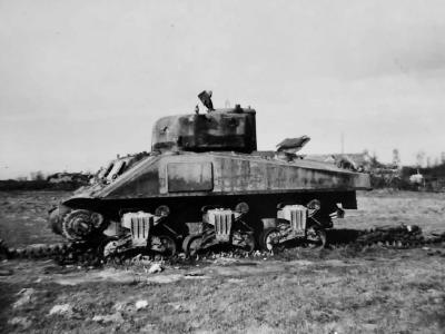 Wrecked M4A2 Sherman Tank
